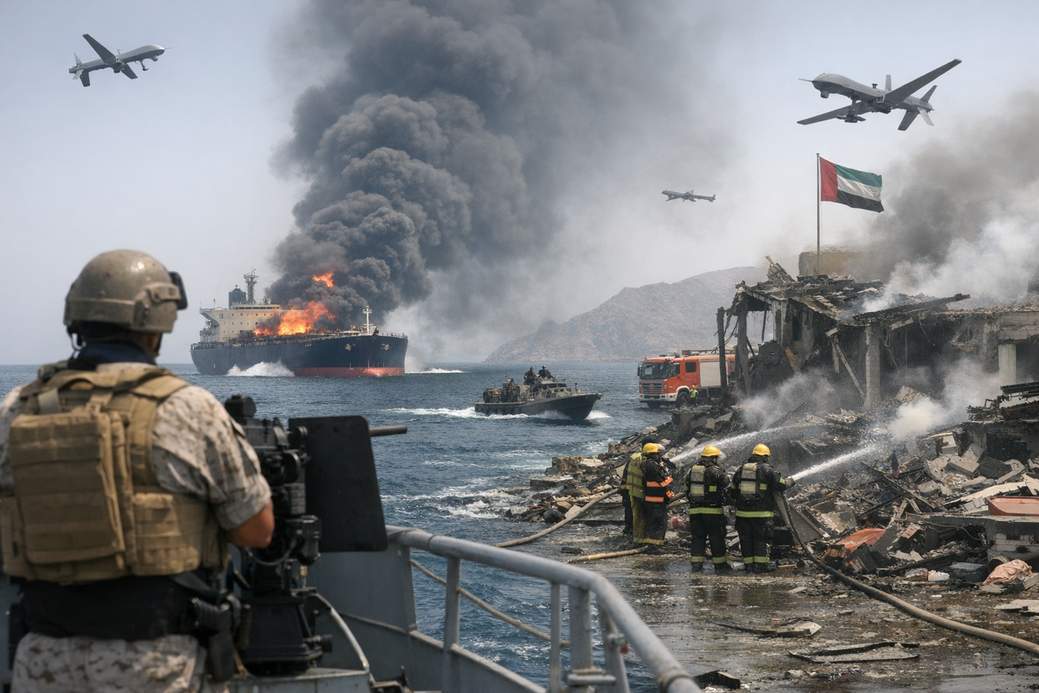 Ceasefire Uncertain After Attacks Near Strait of Hormuz and UAE Strikes