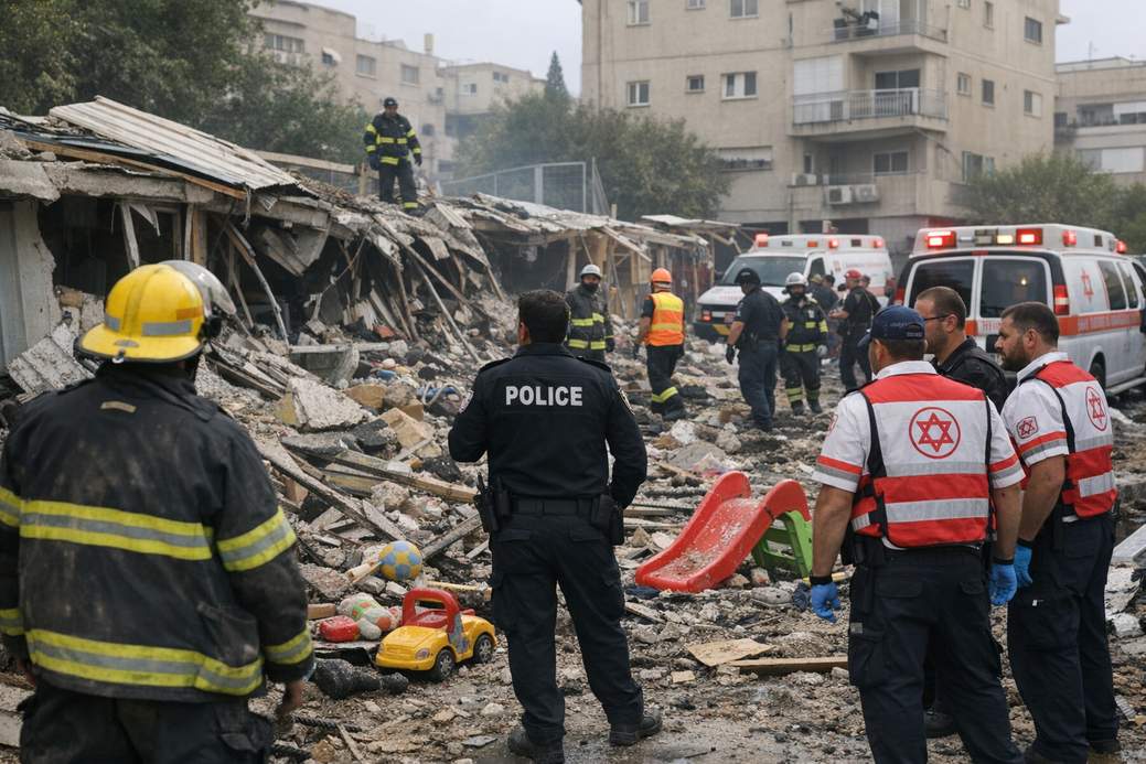 Daycare in Central Israel Reduced to Rubble After Missile Strike