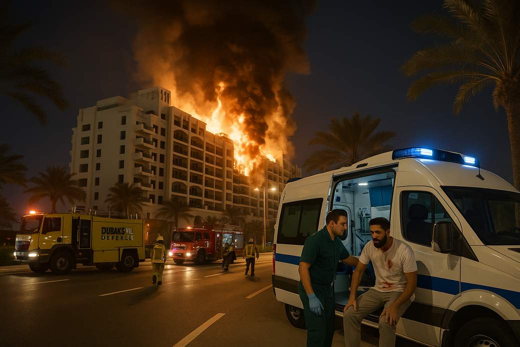Dubai hotel fire appears to be caused by Iranian strike; injuries reported