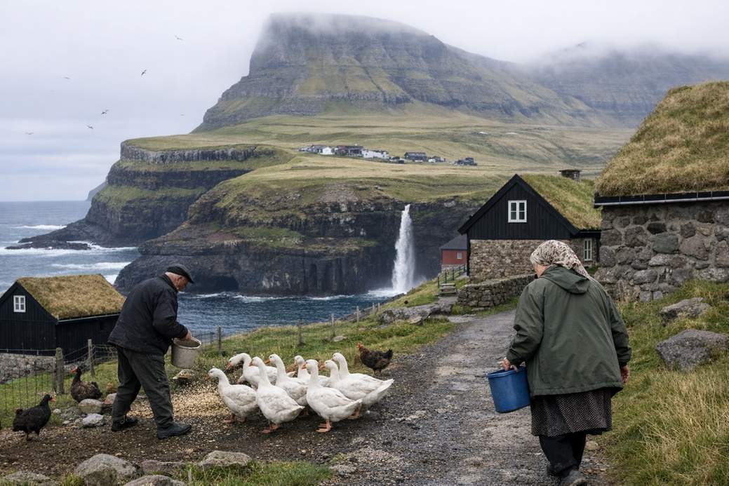 Discover Gasadalur: Life in a Remote Faroe Islands Village of Waterfalls and Turf Roofs