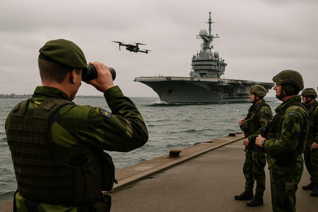 Sweden jams suspected Russian drone near French carrier as NATO war fears rise