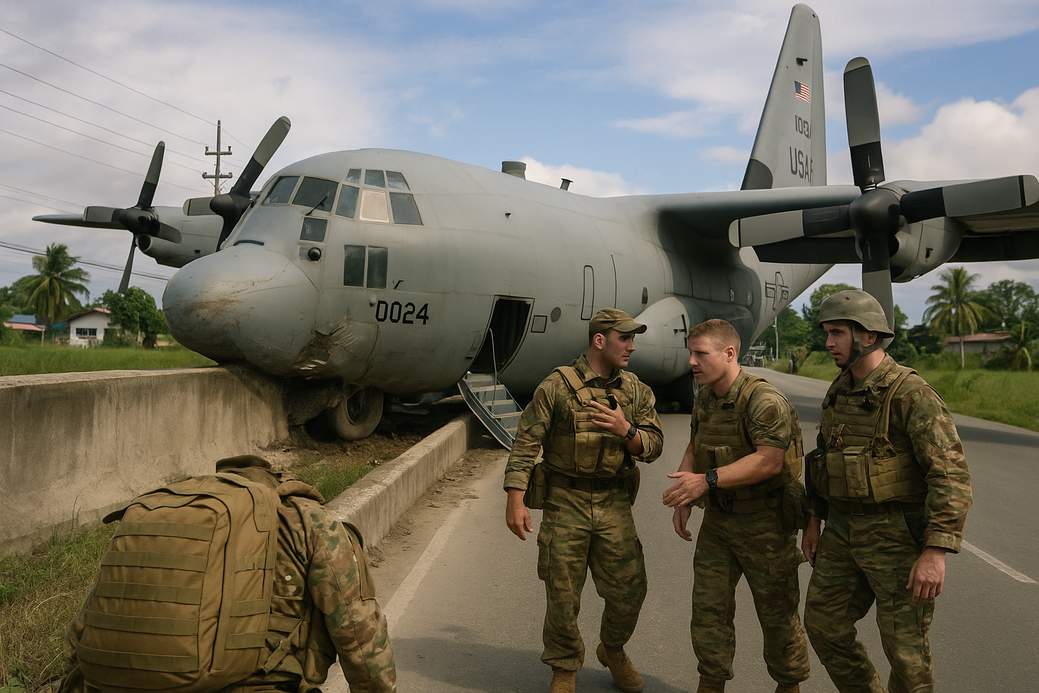 US Military Plane Hits Barrier During Philippines Training; Two Treated